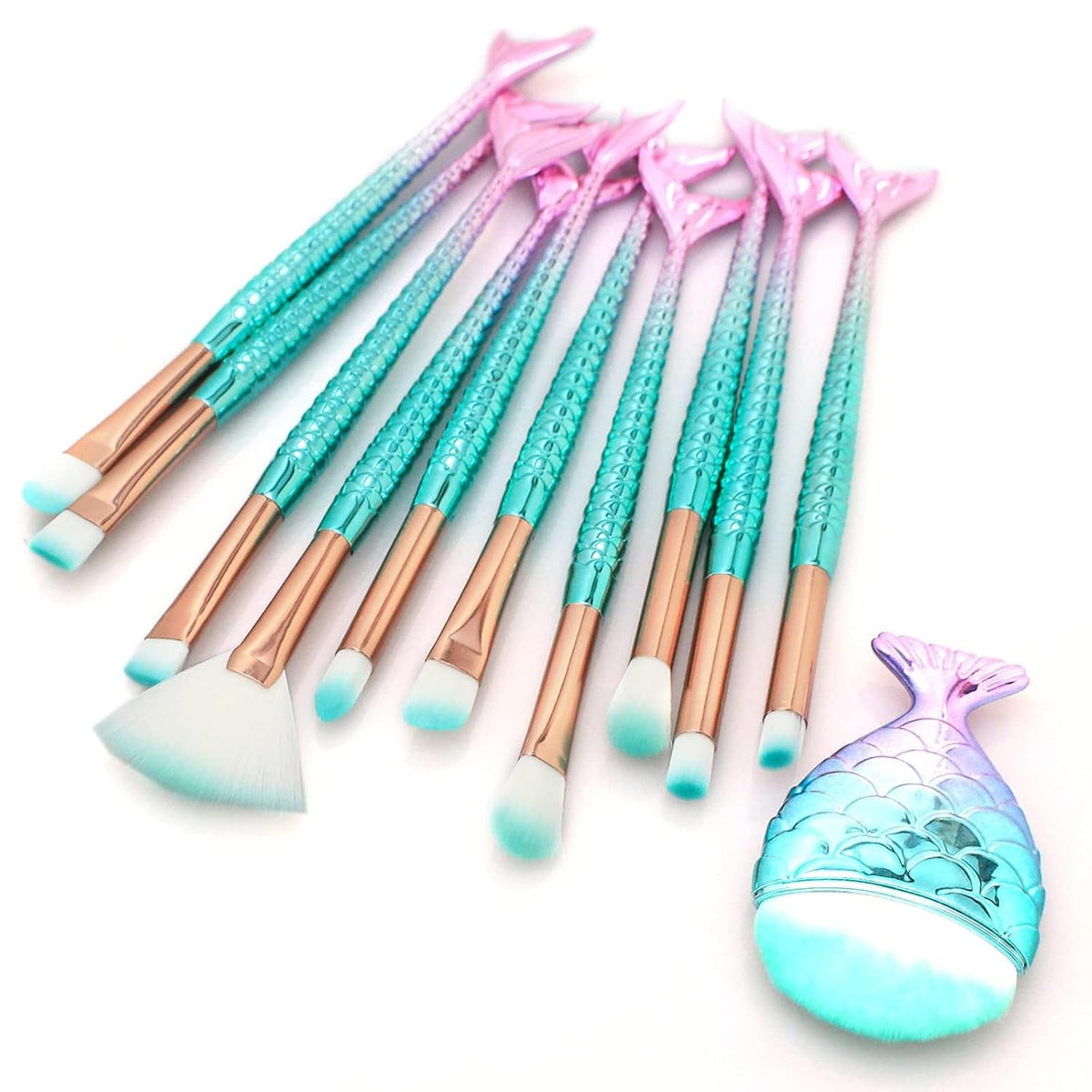 BeautyByers 11 Piece Makeup Brush Set, Soft Makeup Brushes for Face, Eyes & Lips
